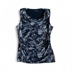 Womens Cable & Gauge Metallic Abstract Sleeveless Top – Size M